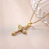 The new cross-border copper zircon cross necklace from Europe and America features a fashionable and high-end design that is versatile Application Scenario